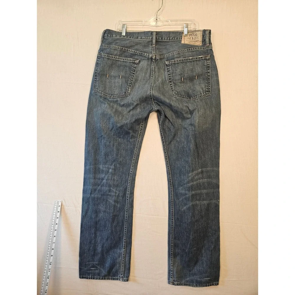 Vintage Y2K Polo Ralph Lauren Mens Straight Leg Medium Wash Jeans 35x32